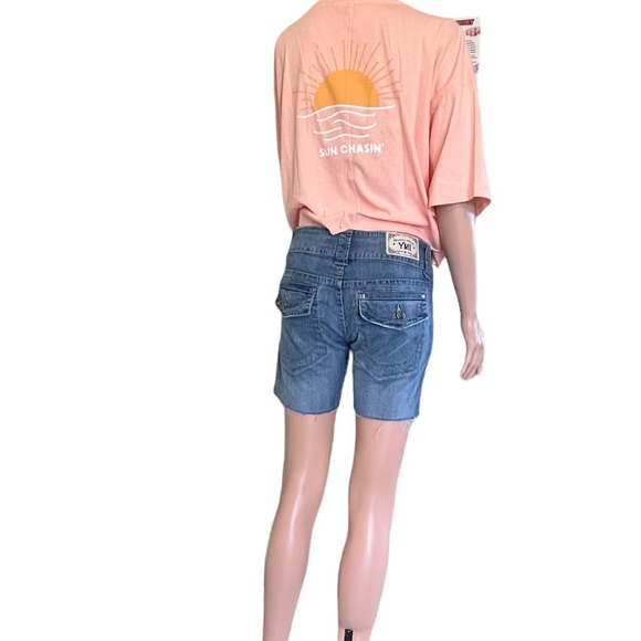 YMI Low-Rise Cut-Off Jean Shorts | 7 - Picture 3 of 7